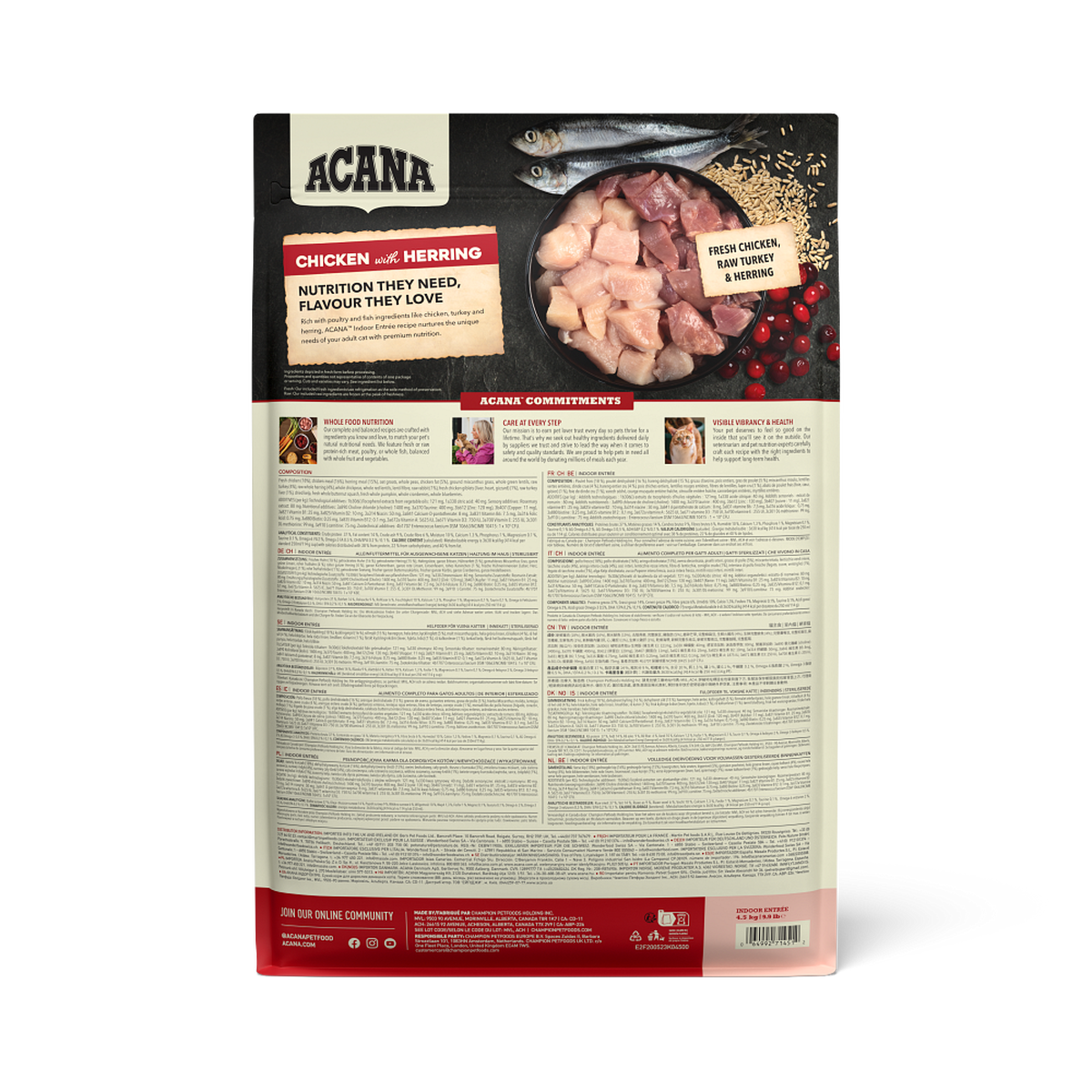 Acana Indoor Entreé Gato Esterilizado 1,8kg – Latir Animal Acana Indoor Entreé Gato Esterilizado 1,8kg – Latir Animal